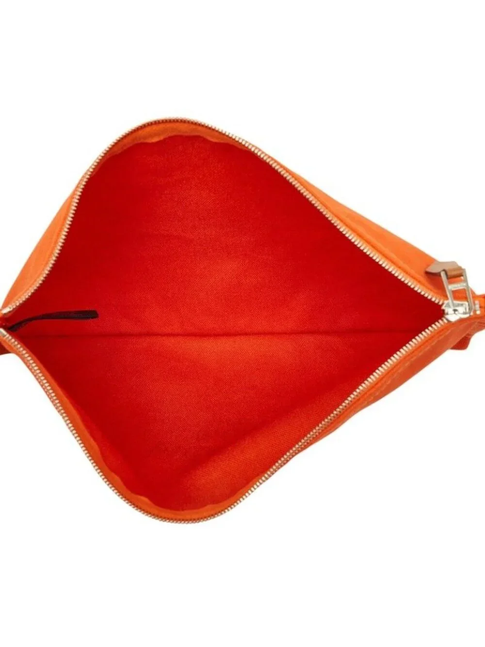 Hermes Yachting GM Pouch Orange Cotton Leather